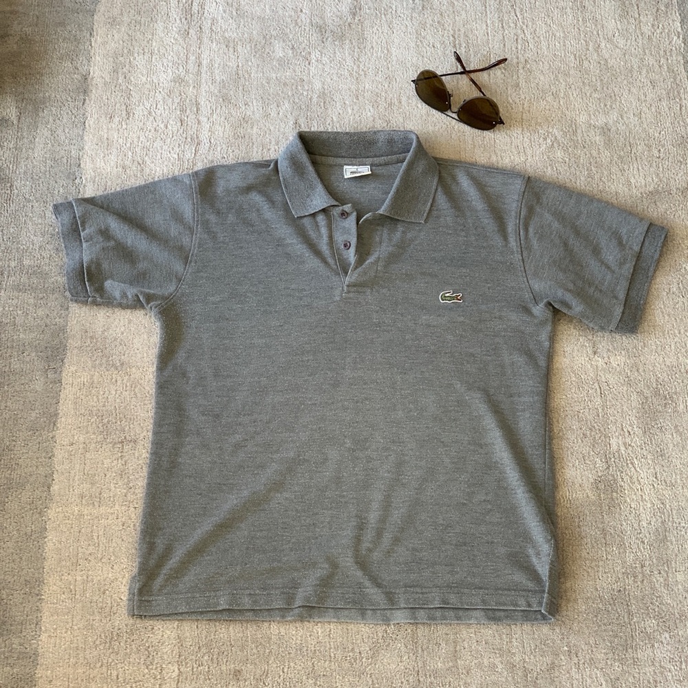 Men’s Lacoste gray polo shirt in size 4